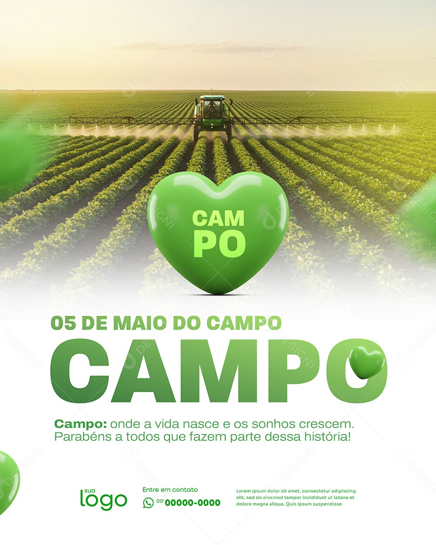 05 de Maio Dia do Campo Social Media PSD Editável