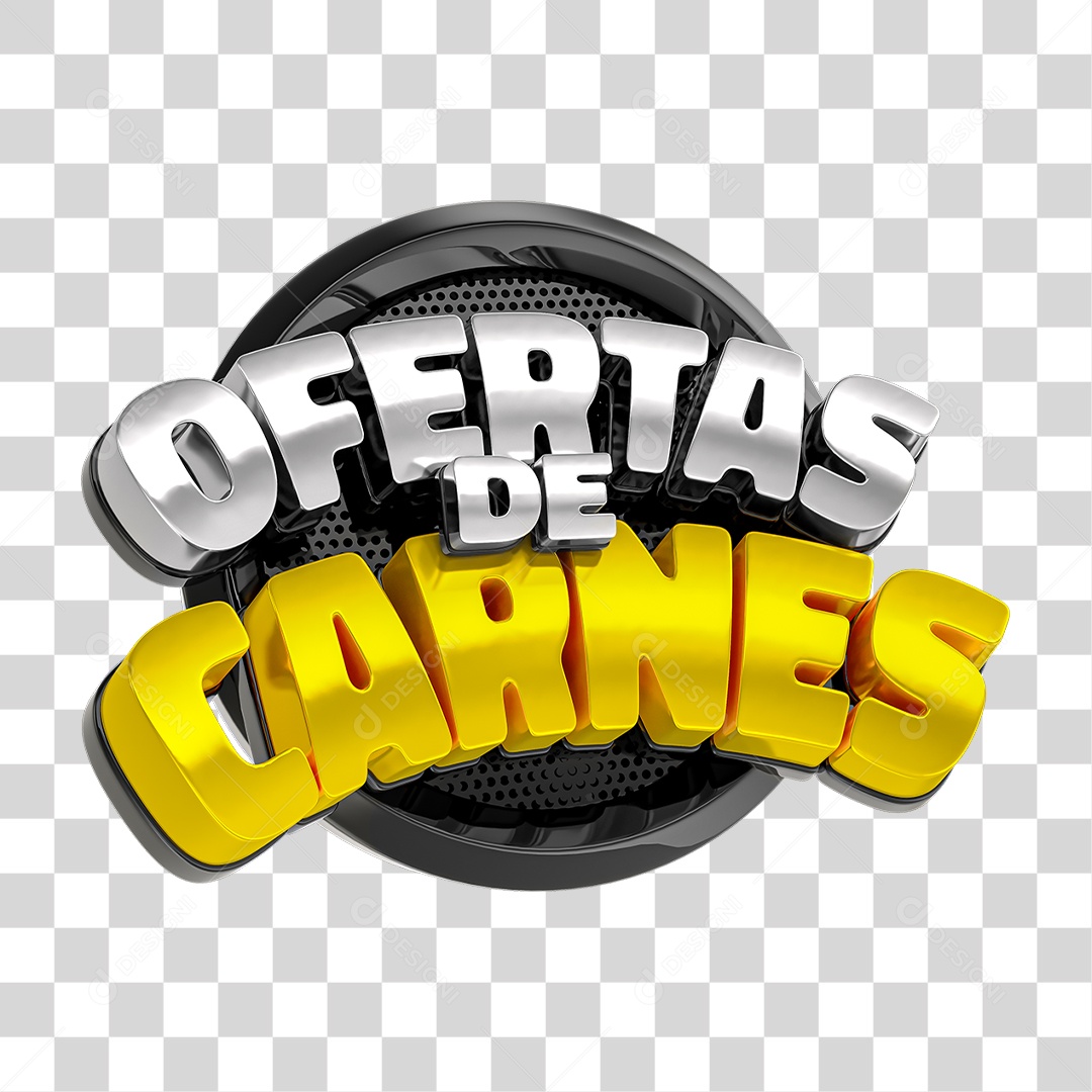 Selo 3D Ofertas de Carne PNG Transparente