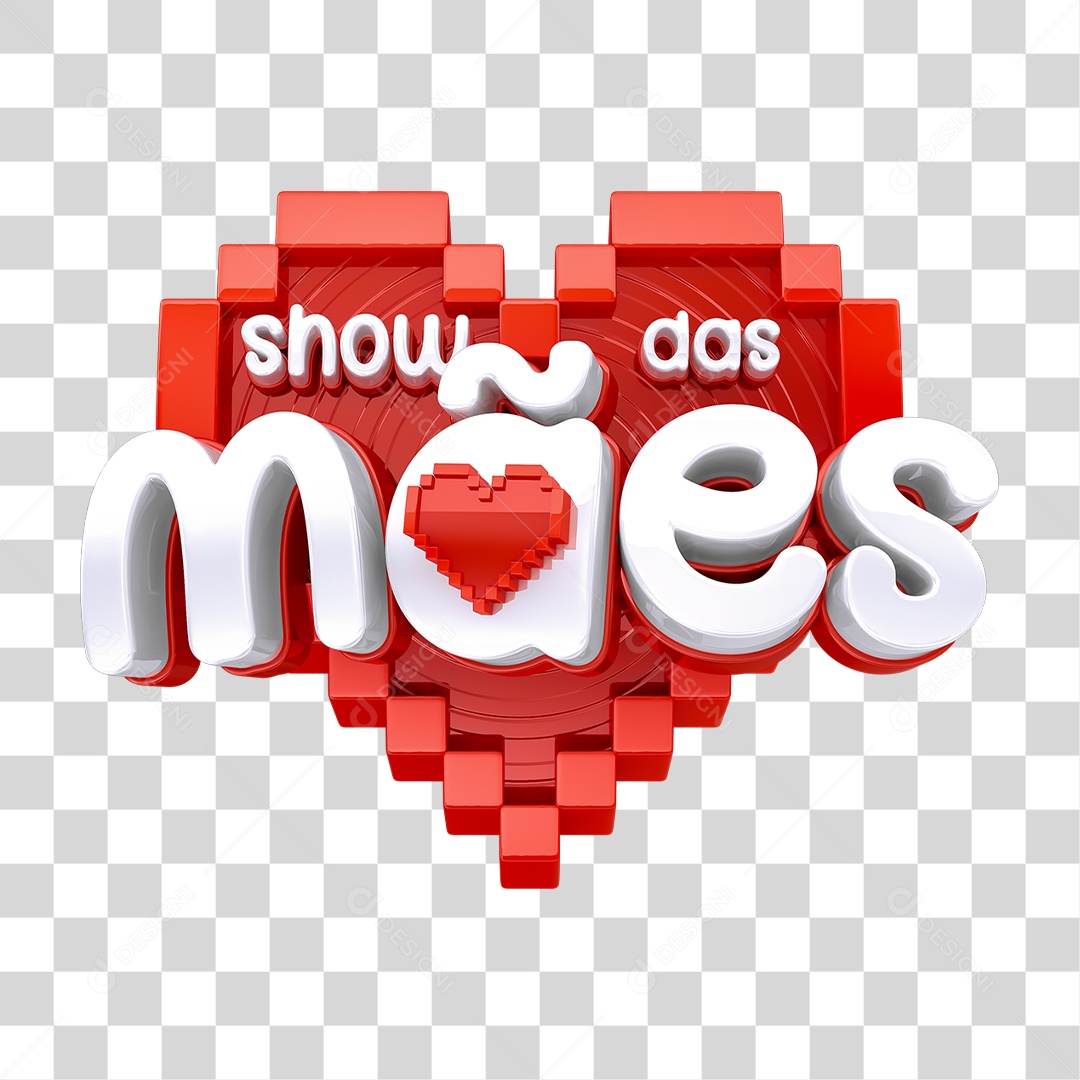 Selo 3D Show das Mães PNG Transparente