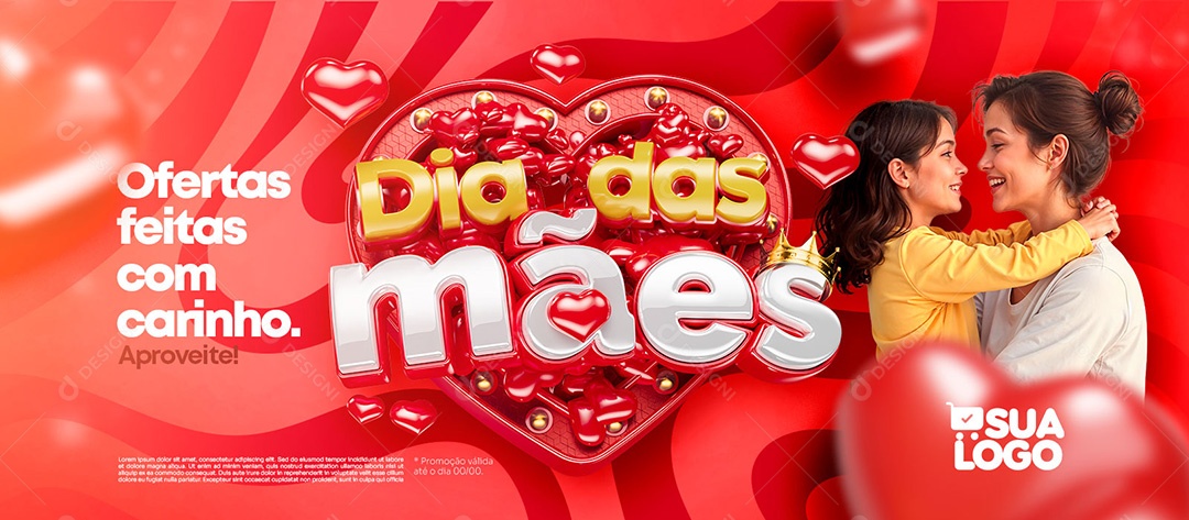 Banner Dia das Mães Ofertas Social Media PSD Editável