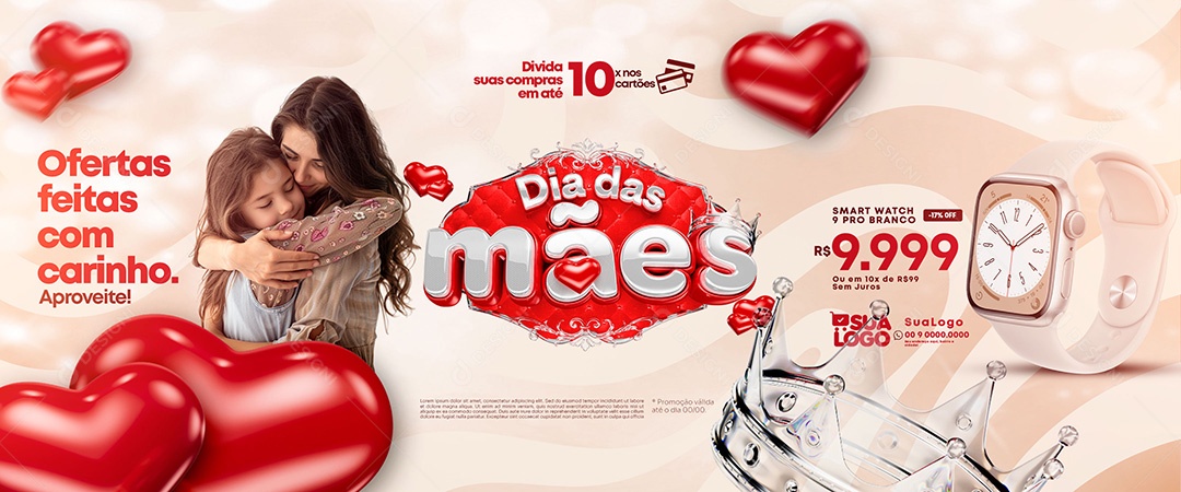 Carrossel Dia das Mães Ofertas Social Media PSD Editável