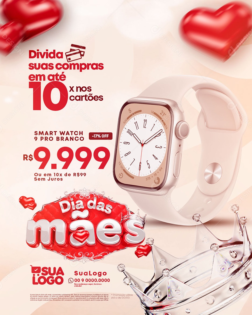 Encarte Dia das Mães Ofertas Social Media PSD Editável