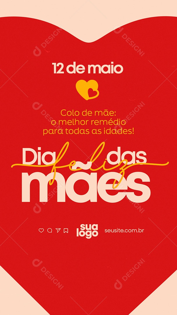 Story Feliz Dia das Mães 11 de Maio Social Media PSD Editável