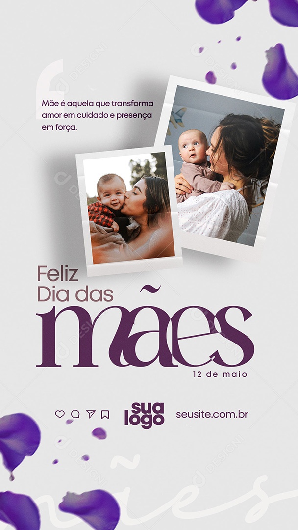 Story Feliz Dia das Mães 11 de Maio Social Media PSD Editável