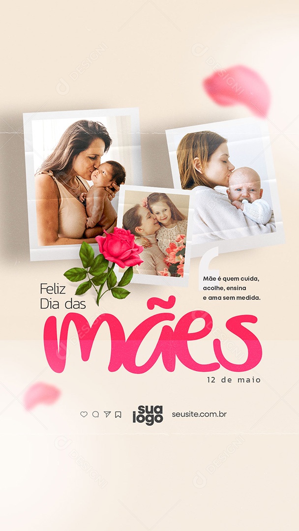 Story Feliz Dia das Mães 11 de Maio Social Media PSD Editável