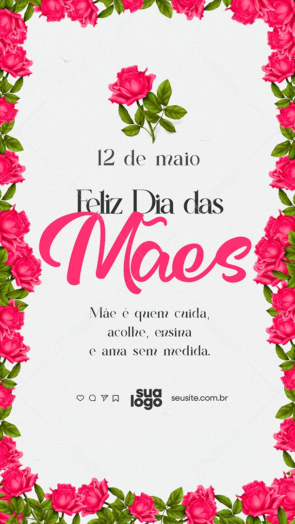 Story Feliz Dia das Mães 11 de Maio Social Media PSD Editável