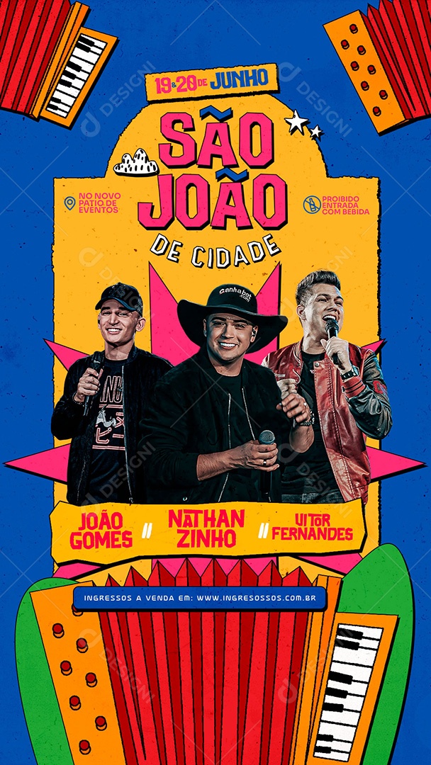 Story Flyer São João da Cidade Social Media PSD Editável