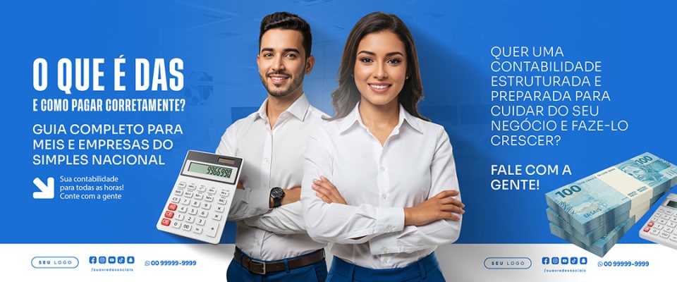 Contabilidade Oq é Das Social Media PSD Editável