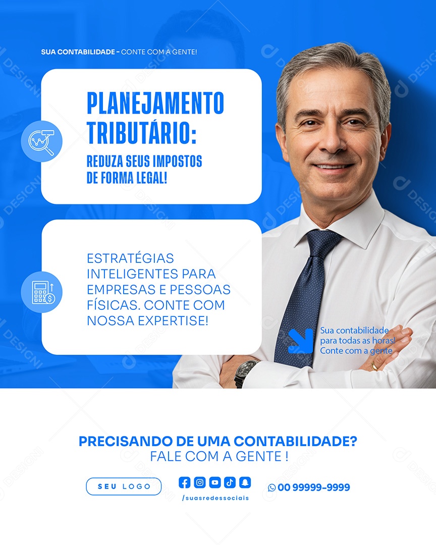 Contabilidade Social Media PSD Editável