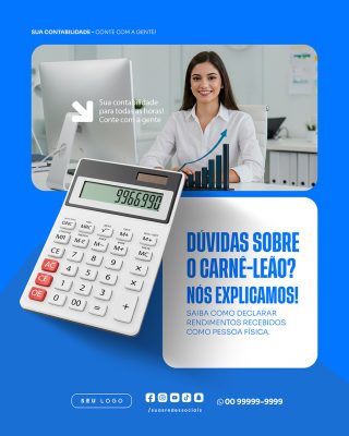 Contabilidade Social Media PSD Editável