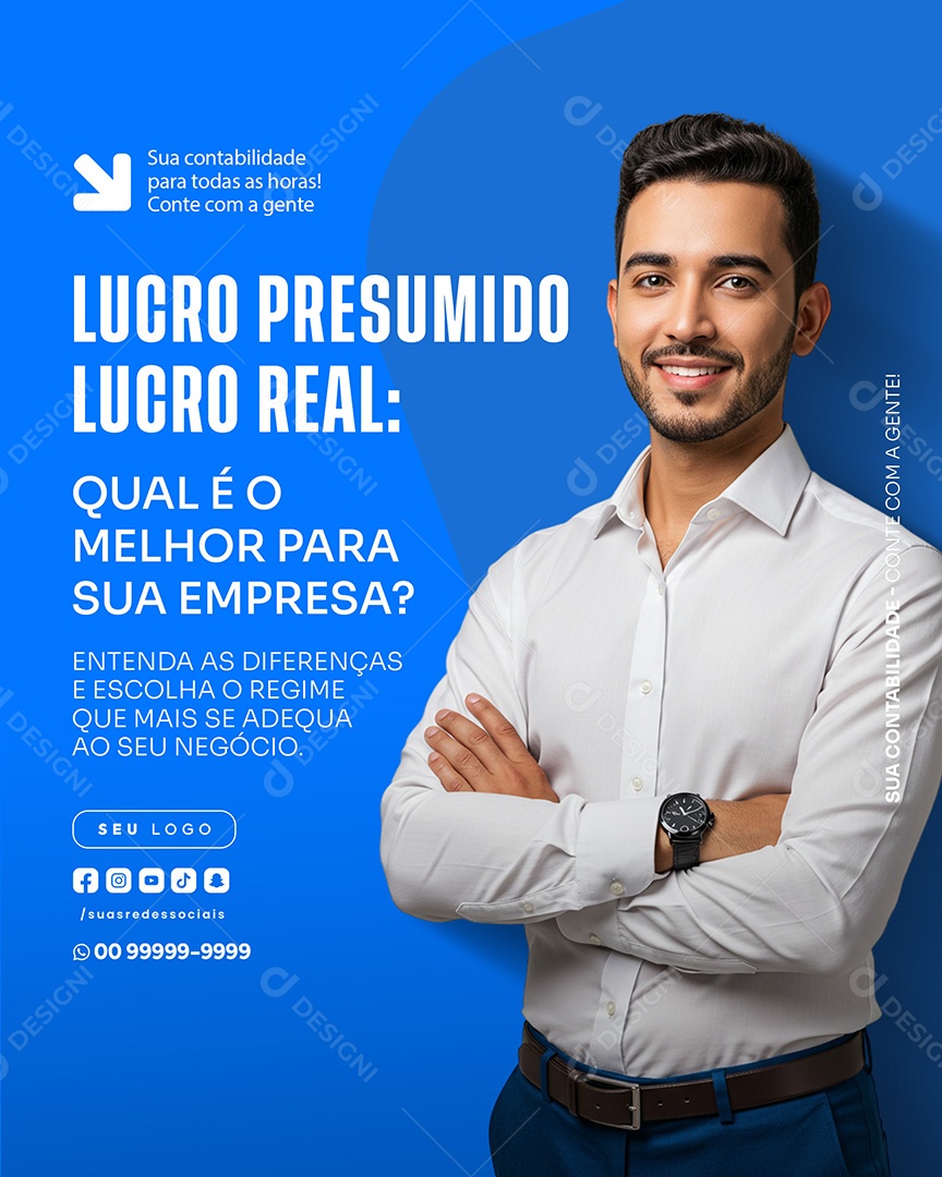 Contabilidade Social Media PSD Editável