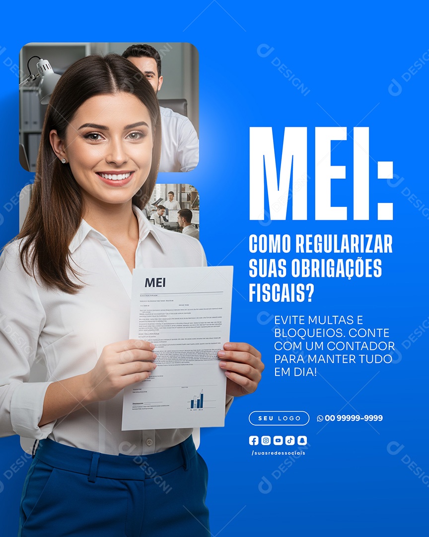 Contabilidade Social Media PSD Editável