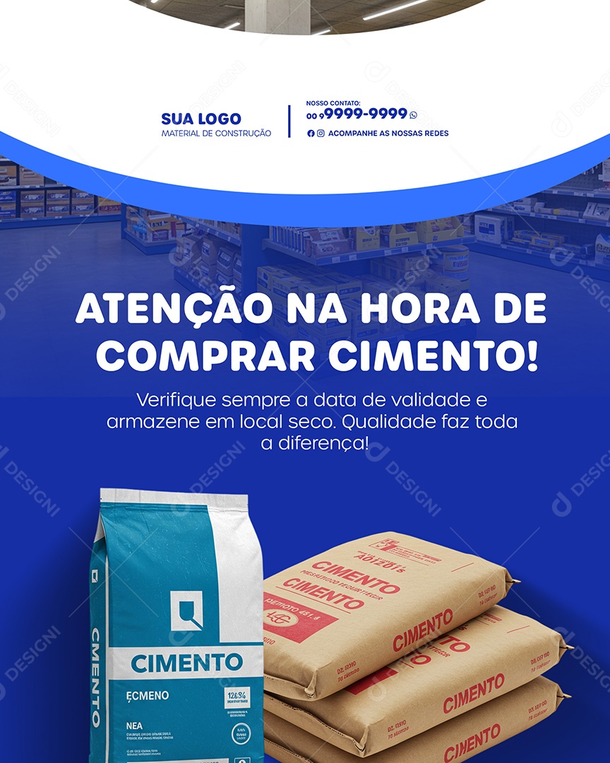 Loja de Material De Construção Social Media PSD Editável