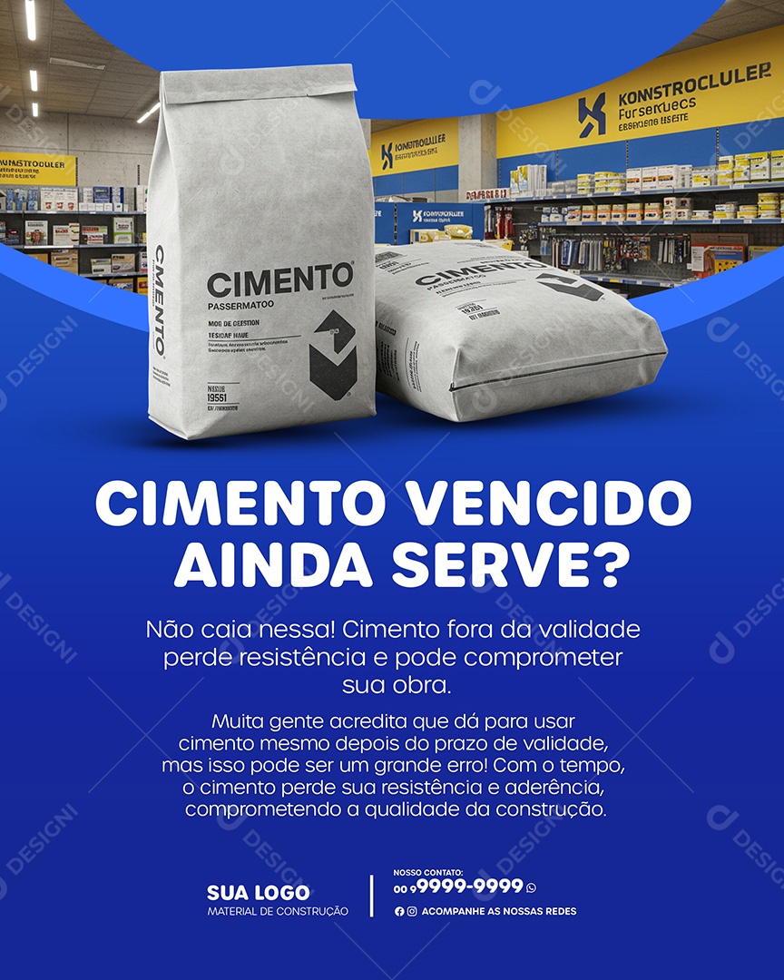 Loja de Material De Construção Social Media PSD Editável