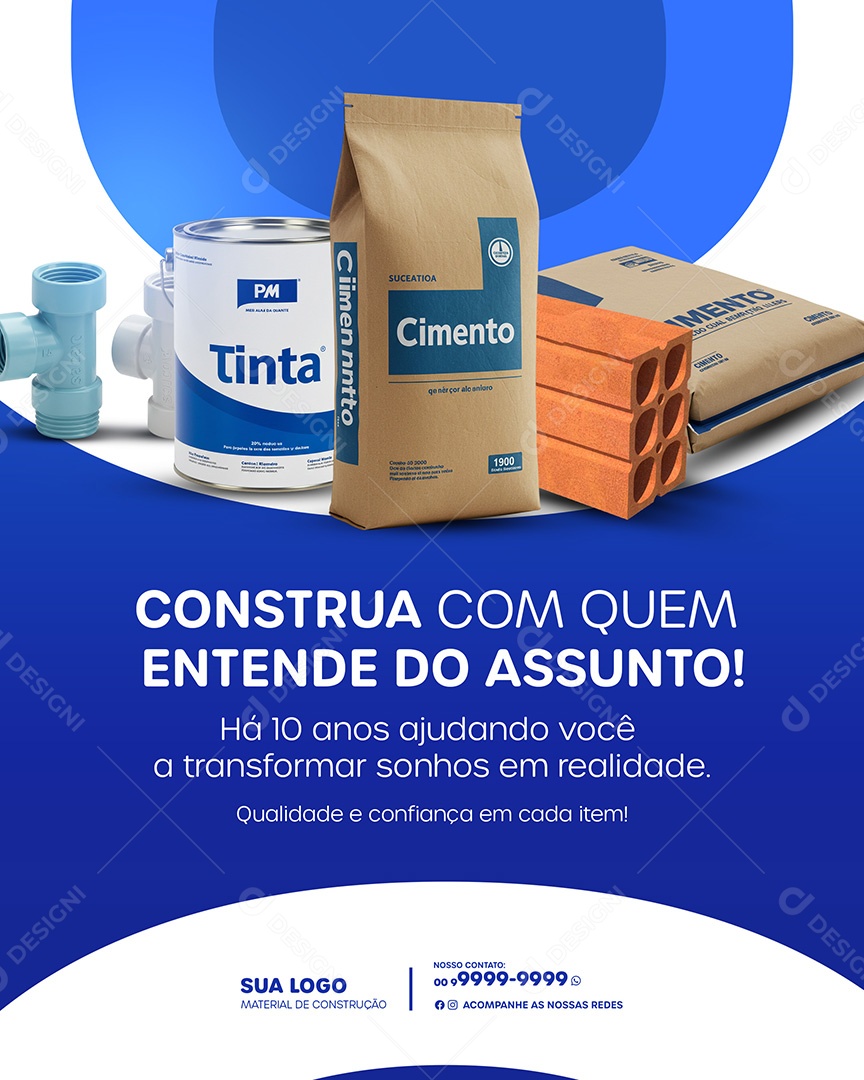 Loja de Material De Construção Social Media PSD Editável