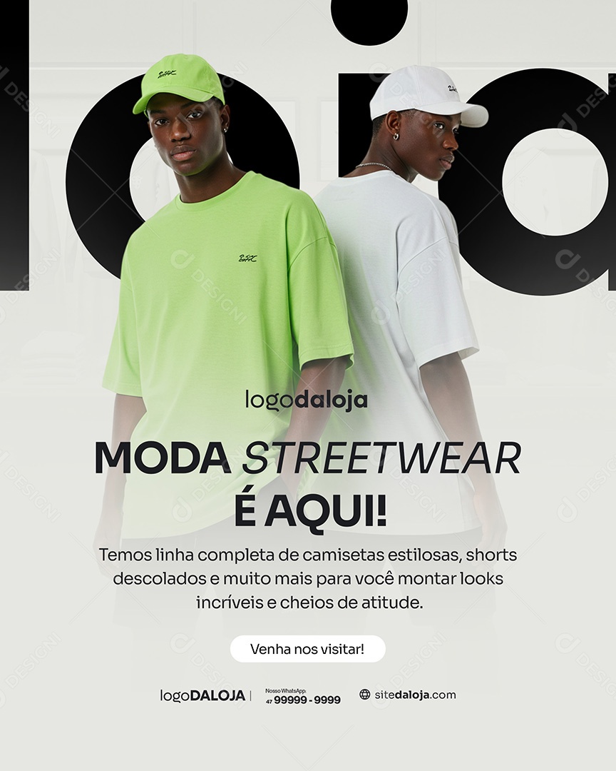 Loja de Roupa Masculina Social Media PSD Editável