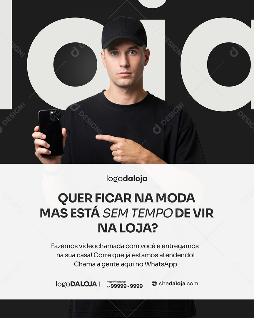 Loja de Roupa Masculina Social Media PSD Editável