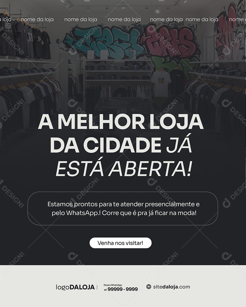 Loja de Roupa Masculina Social Media PSD Editável