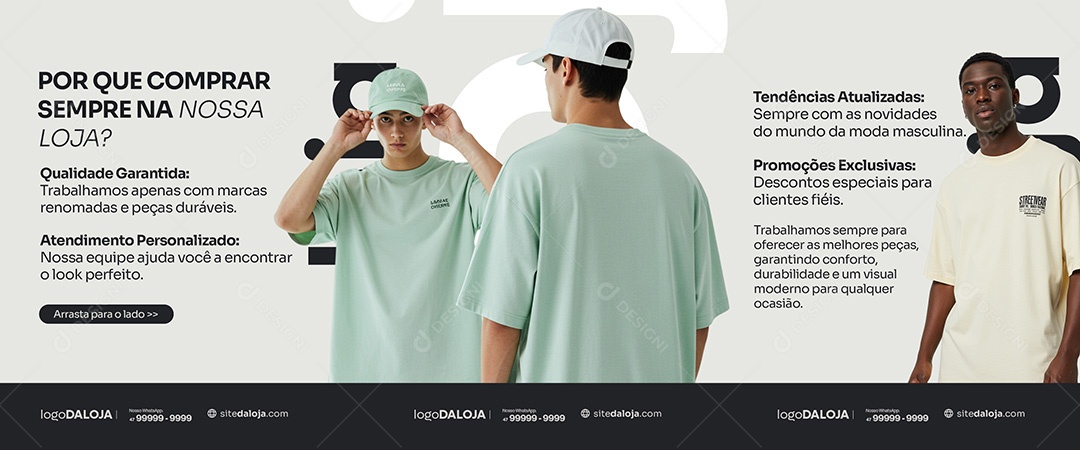 Loja de Roupa Masculina Social Media PSD Editável