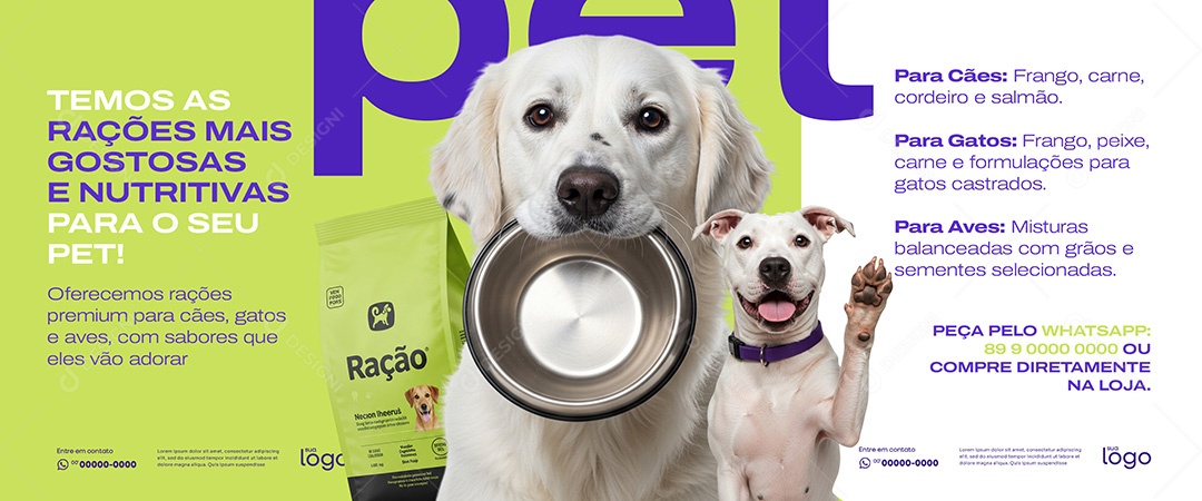 Pet Shop Rações Social Media PSD Editável