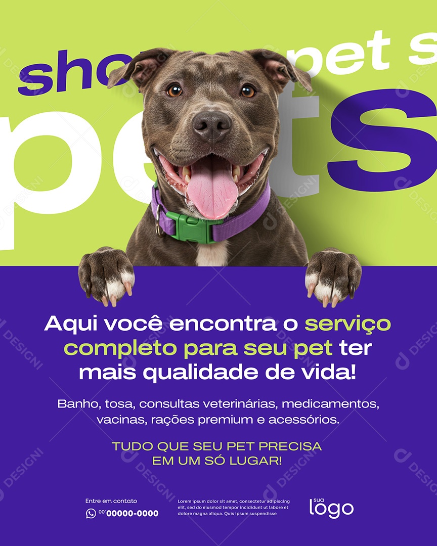Pet Shop Social Media PSD Editável