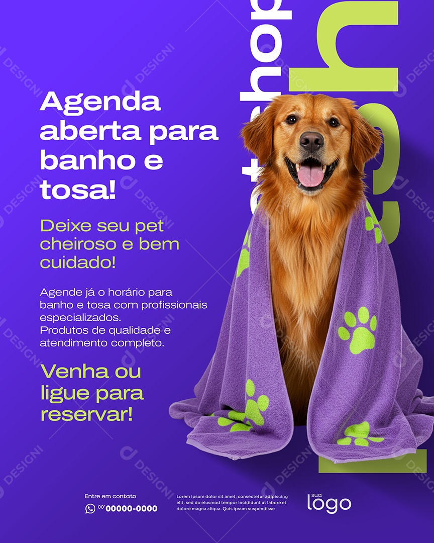 Pet Shop Social Media PSD Editável