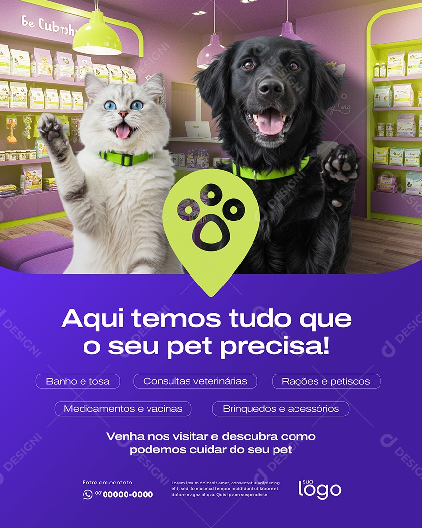 Pet Shop Social Media PSD Editável