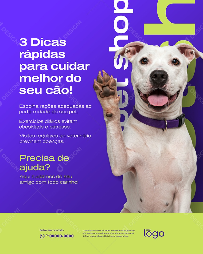 Pet Shop Social Media PSD Editável