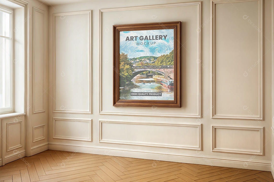 Mockup Galeria de Arte PSD Editável