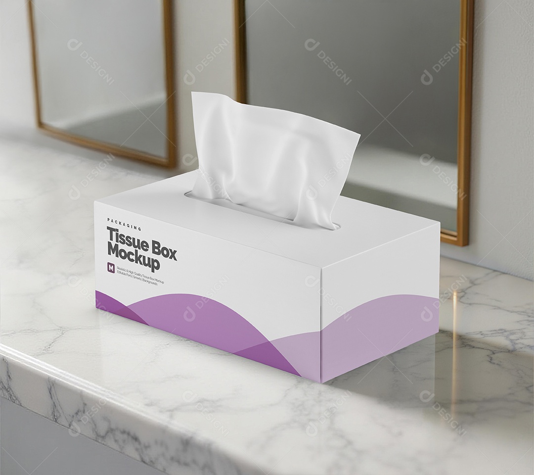 Mockup Embalagem de Lenço PSD Editável