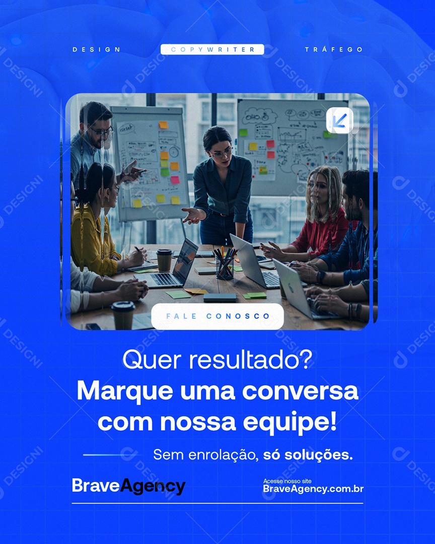 Marketing Digital Quer Resultado Social Media PSD Editável