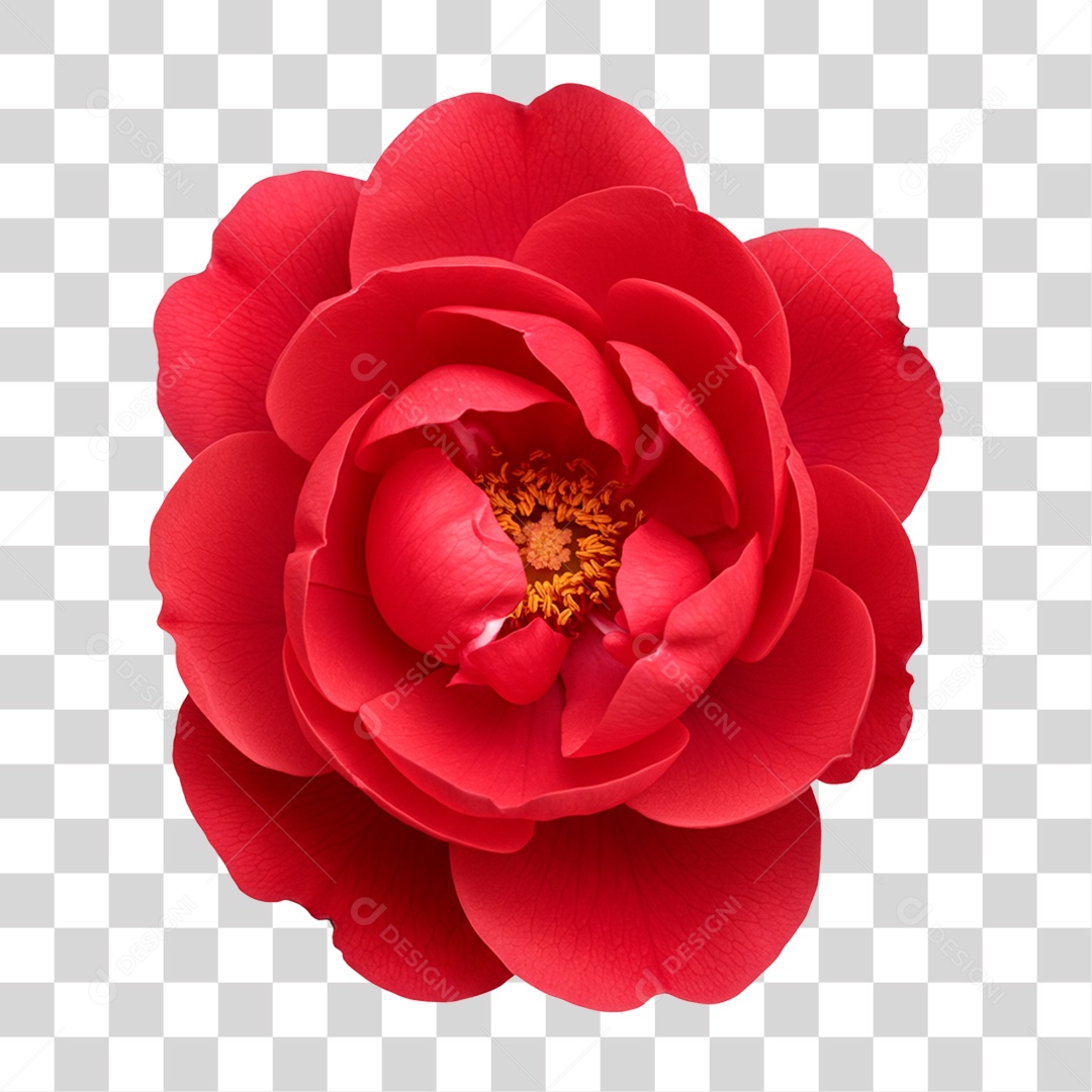 Flor Vermelha PNG Transparente