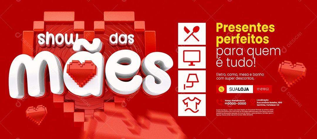Banner Show das Mães Presentes Perfeitos Social Media PSD Editável