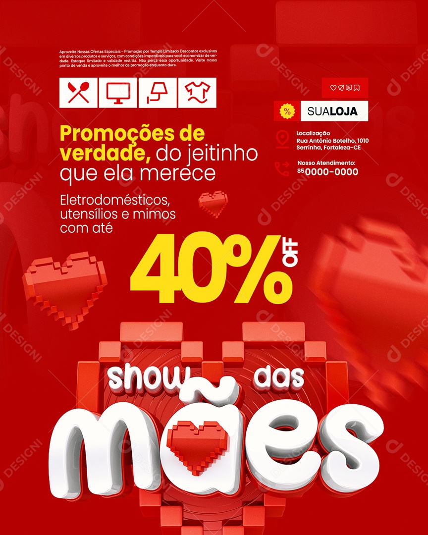Show das Mães Promoções de Verdade Social Media PSD Editável