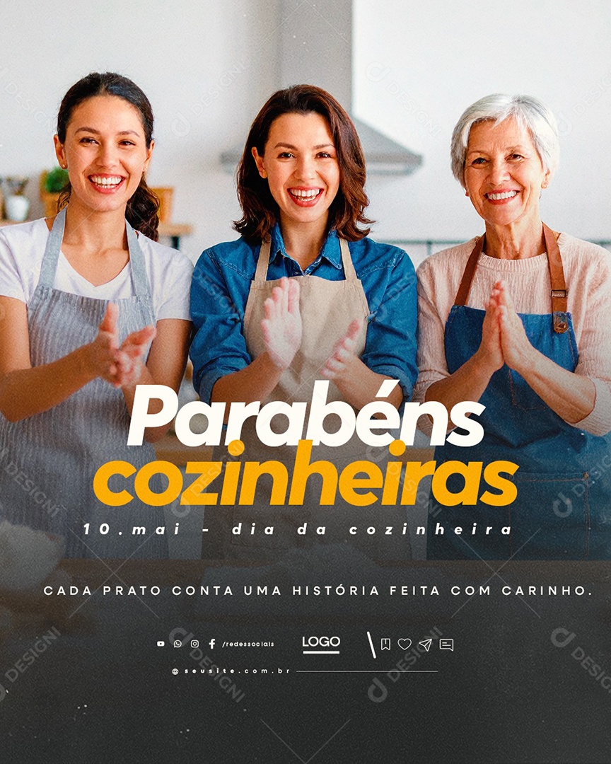 Dia da Conzinheira 10 de Maio Social Media PSD Editável