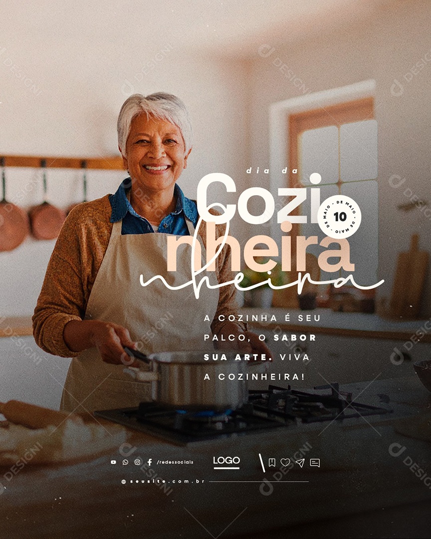 Dia da Conzinheira 10 de Maio Social Media PSD Editável