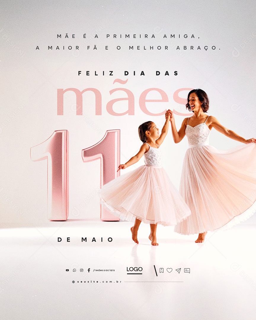 Feliz Dia das Mães 11 de Maio Social Media PSD Editável