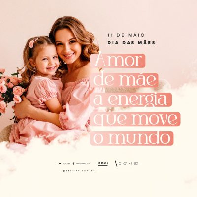 Feliz Dia das Mães 11 de Maio Social Media PSD Editável