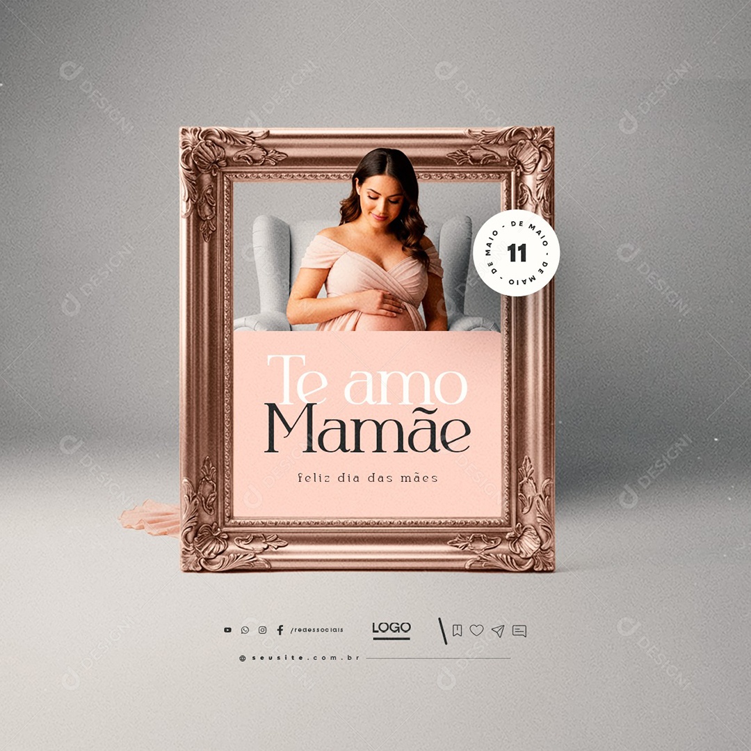 Feliz Dia das Mães 11 de Maio Social Media PSD Editável