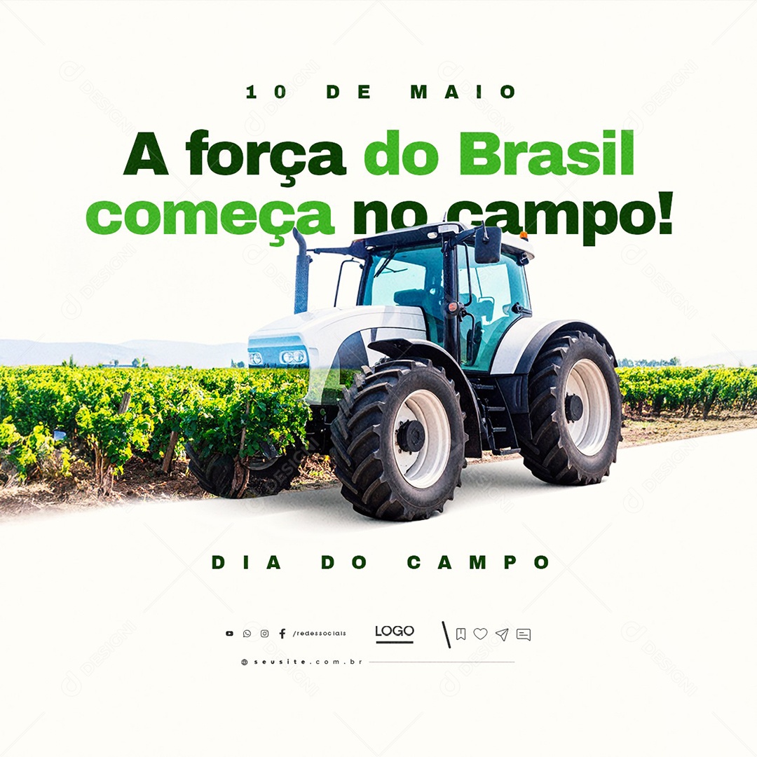 Dia do Campo 10 de Maio Social Media PSD Editável