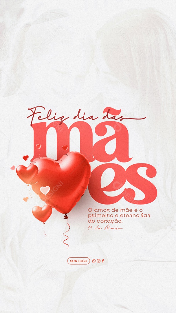 Story Feliz Dia das Mães 11 de Maio Social Media PSD Editável