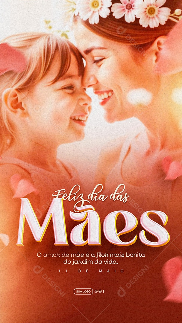 Story Feliz Dia das Mães 11 de Maio Social Media PSD Editável