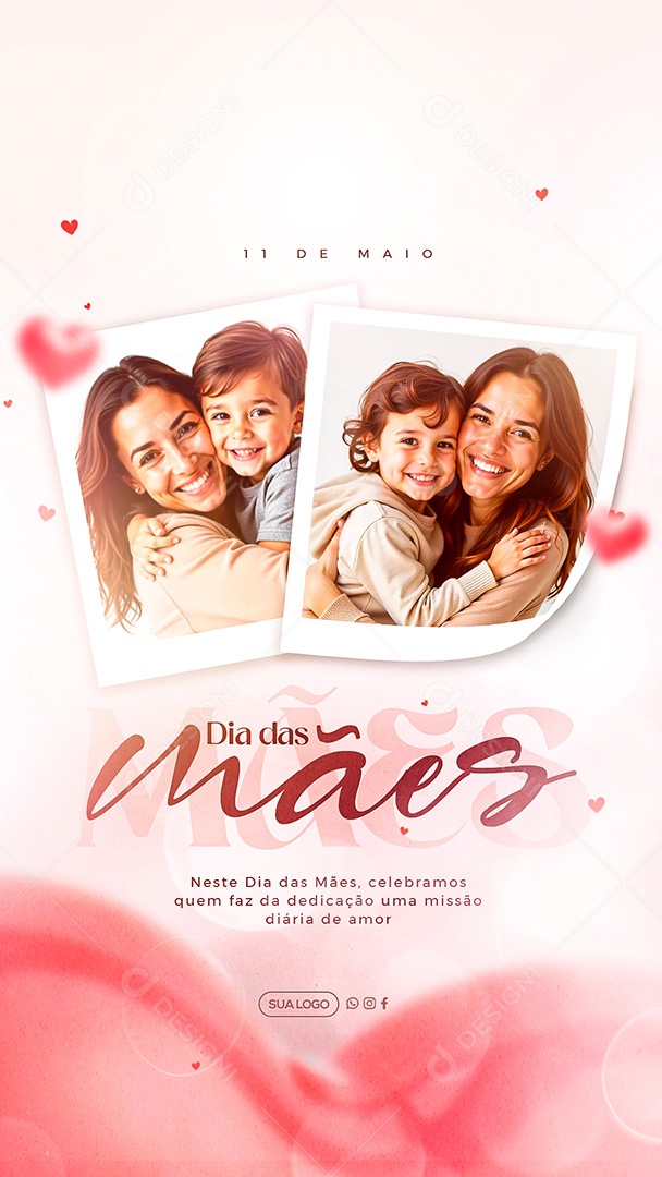 Story Feliz Dia das Mães 11 de Maio Social Media PSD Editável
