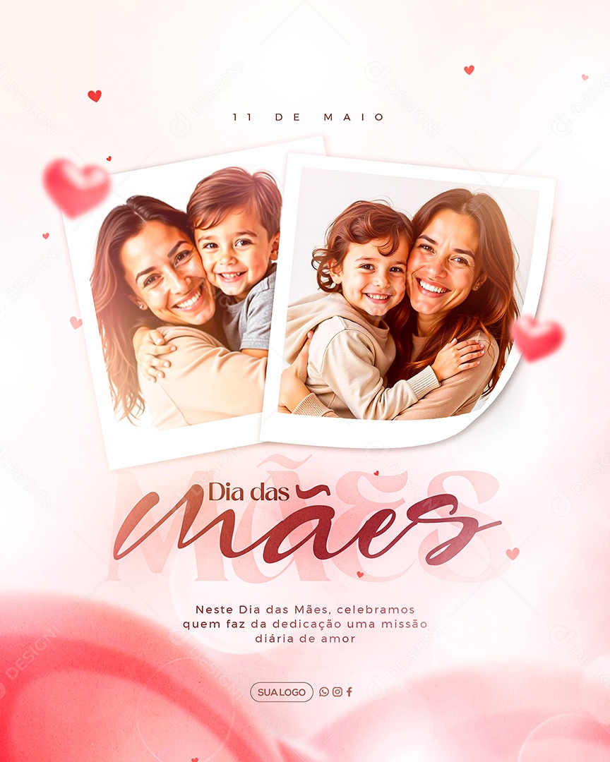 Feliz Dia das Mães 11 de Maio Social Media PSD Editável
