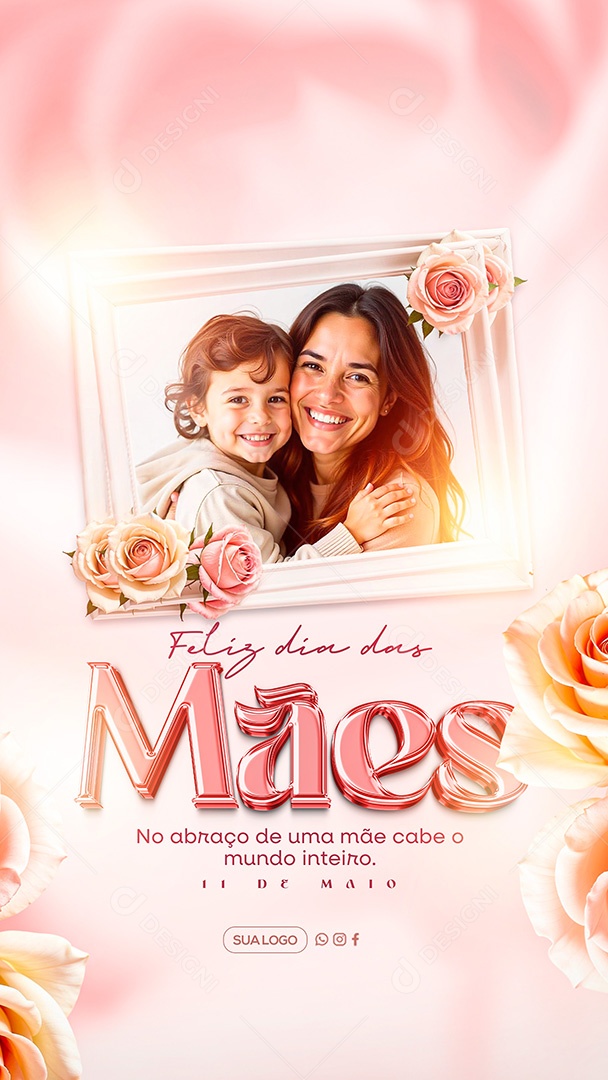 Story Feliz Dia das Mães 11 de Maio Social Media PSD Editável