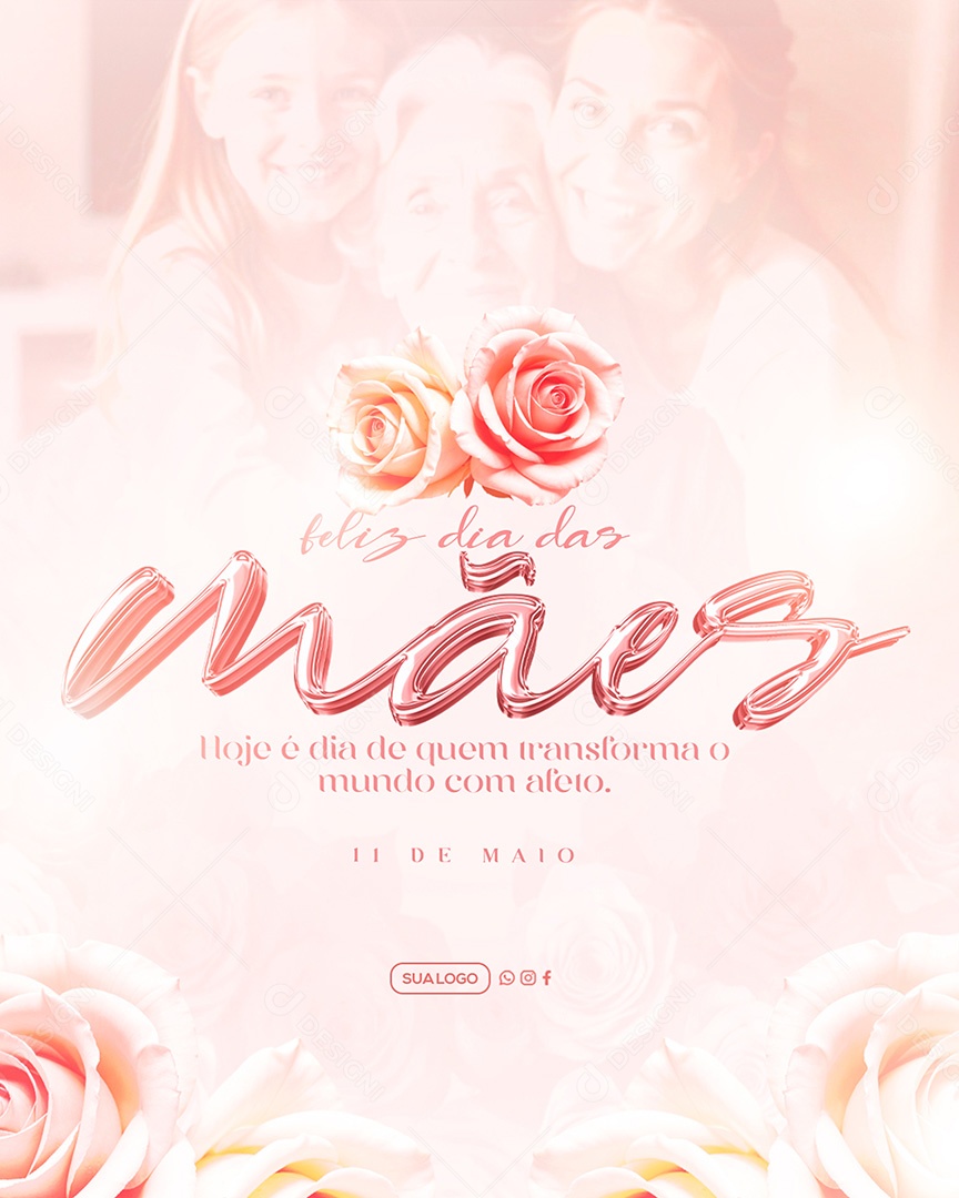 Feliz Dia das Mães 11 de Maio Social Media PSD Editável