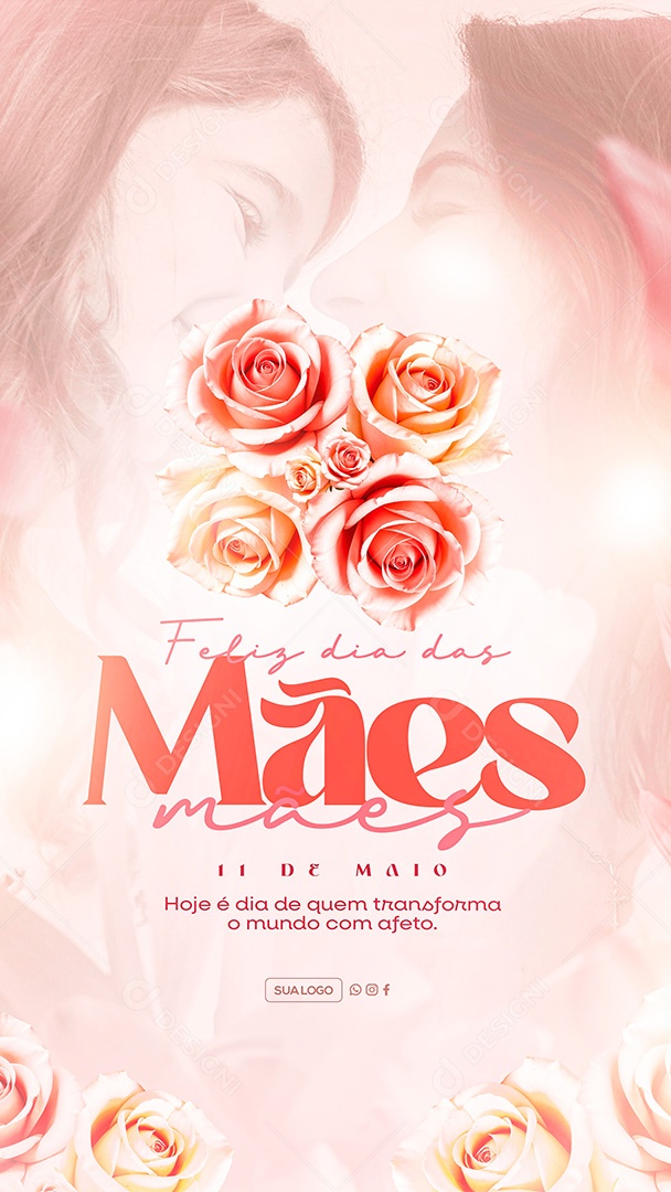 Story Feliz Dia das Mães 11 de Maio Social Media PSD Editável