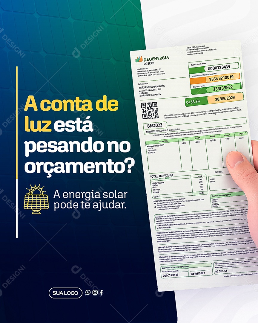 Energia Solar Social Media PSD Editável