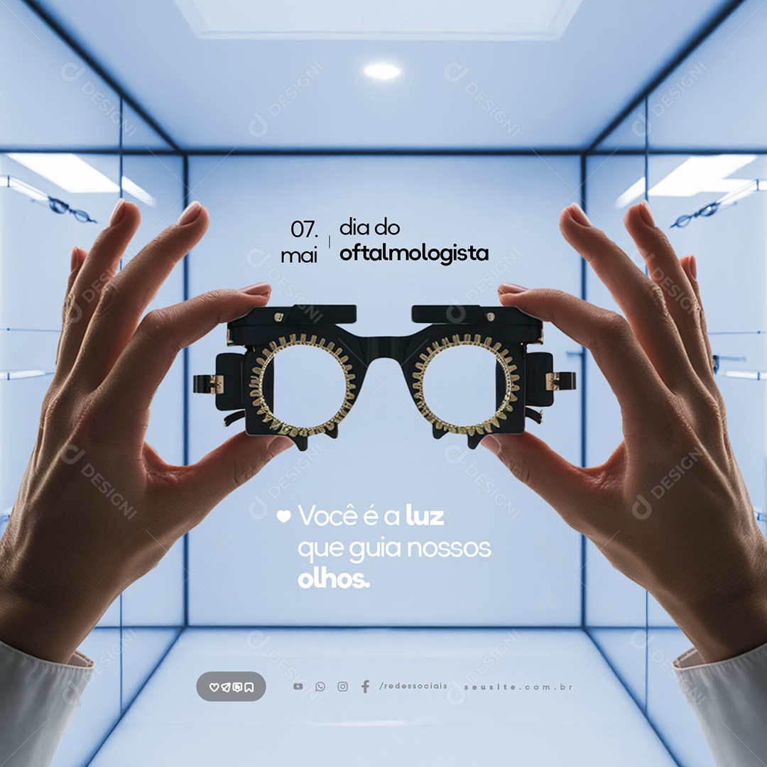 Dia do Oftalmologista 07 de Maio Social Media PSD Editável