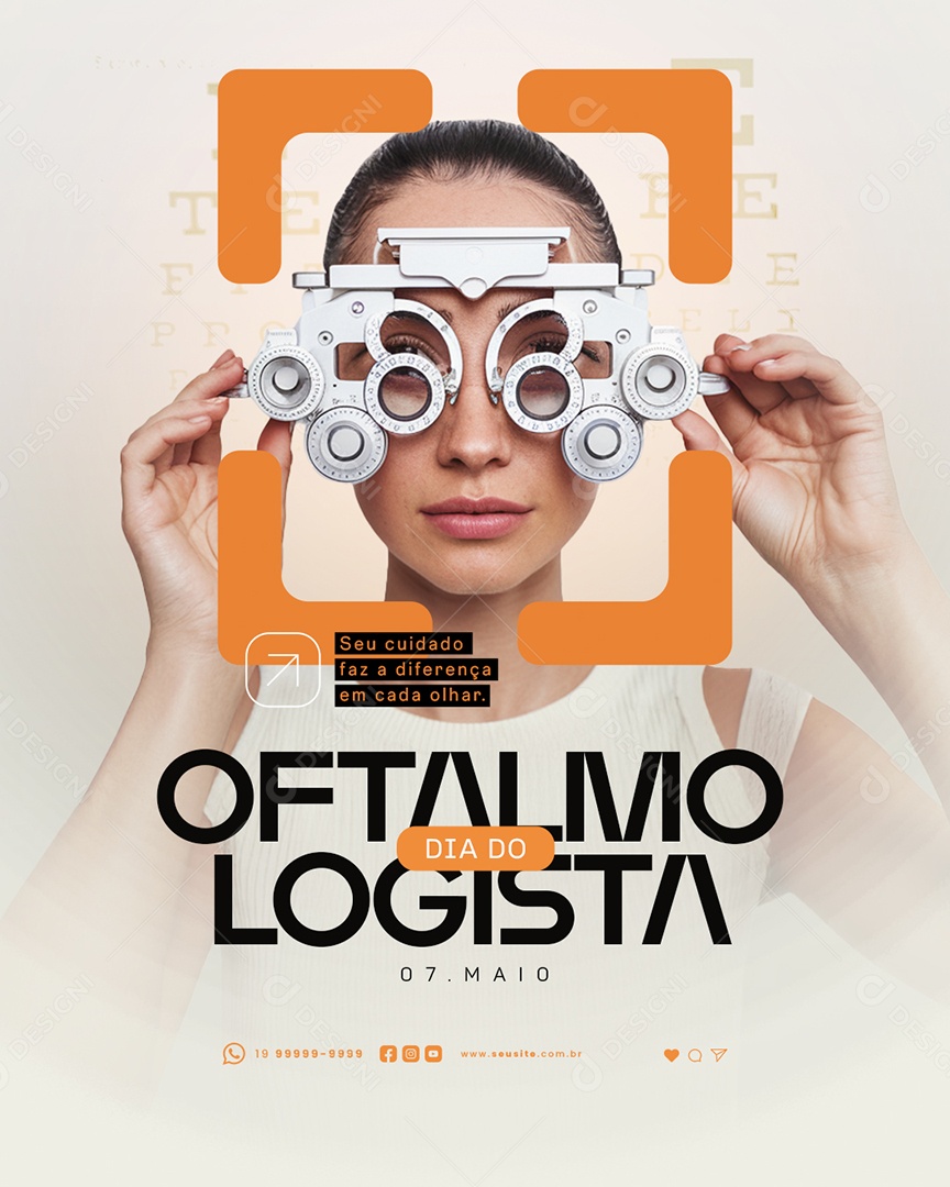 Dia do Oftalmologista 07 de Maio Social Media PSD Editável